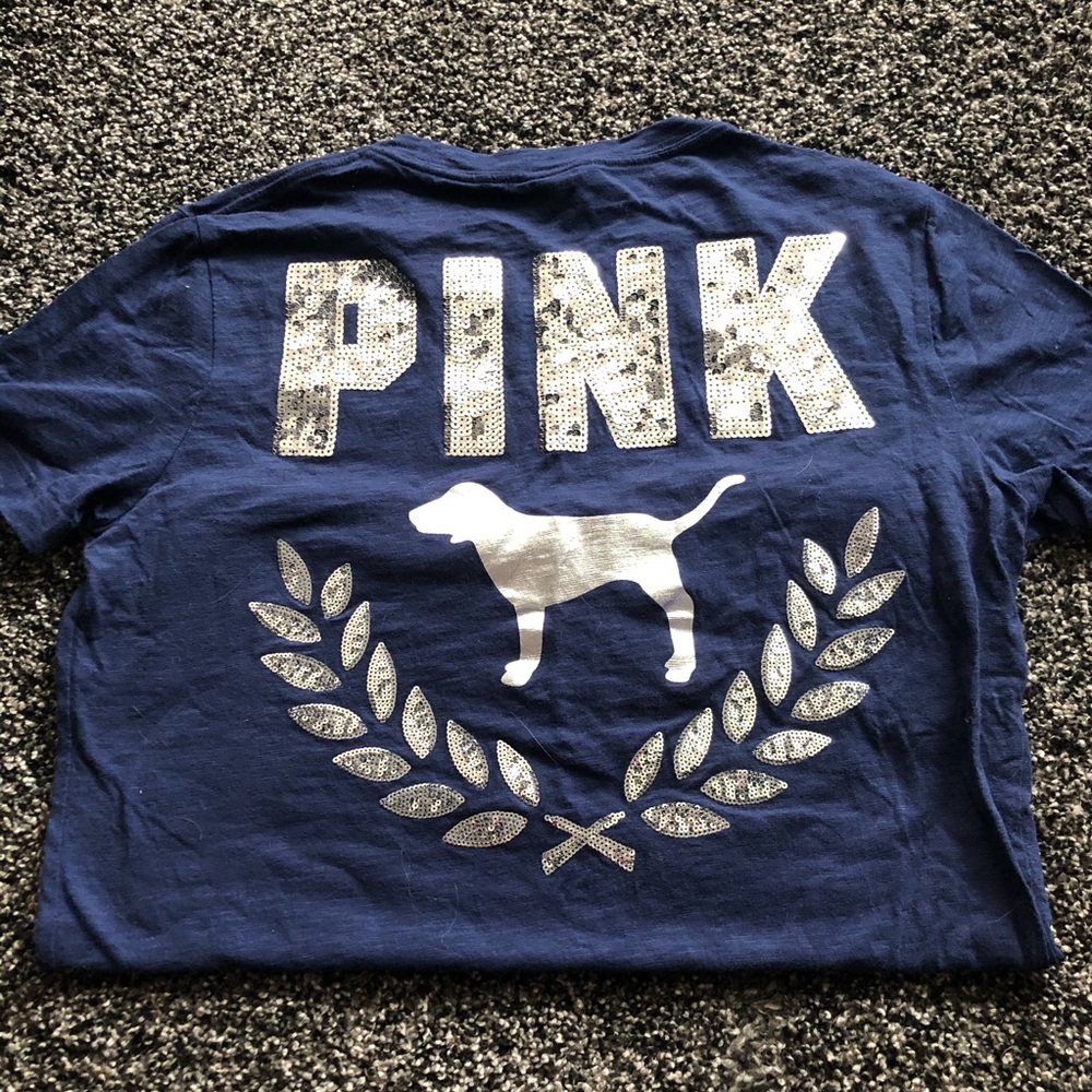 VS PINK Bling Campus Tee